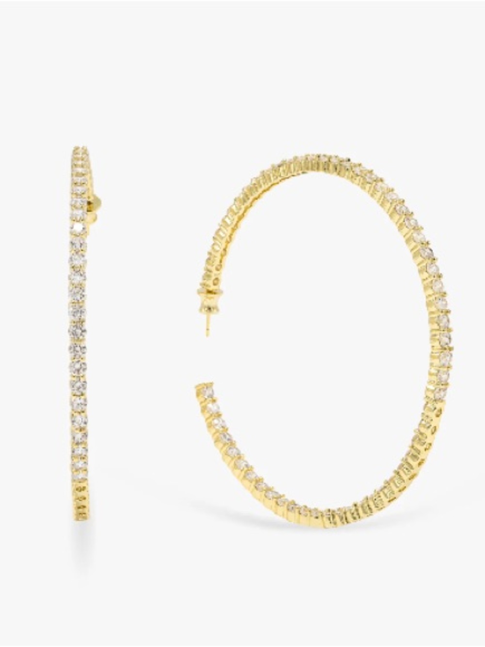 Melinda Maria The Heiress Gold 3” Hoop Earrings